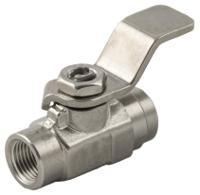 231-2714 RS PRO Stainless Steel Ball Valve, Process Ball Valve, Threaded 1/4in, 1/4in