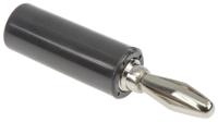 bu-00243-0 Mueller Electric Black Male Banana Plug, 4 mm Connector, 15A, Nickel Plating