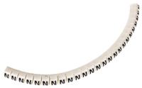 901-10381 HellermannTyton Helagrip Slide On Cable Markers, Black on White, Pre-printed "N", 2 → 5mm Cable,