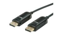 14013491 Roline DisplayPort to DisplayPort Fibre Optic Cable, Black, 15m