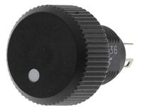 p16np221mab15 Vishay P16 220Ω Rotary Potentiometer 1-Gang Panel Mount, P16NP221MAB15