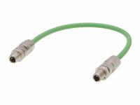 2209570120 Molex220957, 5m, Green M12 to Male M12 Male, Shielded PUR Shielded, Terminated Polyurethane Sheath
