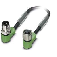1504589 Phoenix Contact Male 4 way Angled Plug M12 to Female 4 way Angled Socket M12 Sensor Actuator Cable, 2 m