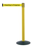 875t-35-yc Tensator Black & Yellow Plastic Retractable Barrier, 2.3m, Yellow/Black Tape