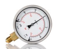 192-6298 RS PRO G 3/8 Analogue Pressure Gauge 1bar Bottom Entry 100mm Outside Diameter, With RS Calibration