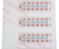 285-958 RS PRO Non-Reversible Temperature Sensitive Label, 135°C to 160°C, 6 Levels