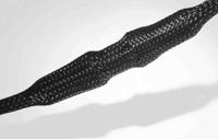 170-11000-hegp10-pet-bk HellermannTyton Expandable Braided PET Black Cable Sleeve, 10mm Diameter, 5m Length, Helagaine HEGP Series