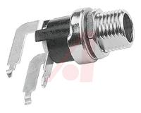 712ra Switchcraft, RA Right Angle DC Socket Rated At 5.0A, 12.0 V, Panel Mount, length 19.5mm, Silver
