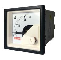 186-2414 RS PRO Analogue Panel Ammeter 25 (Input, Scale)A AC, 45mm x 45mm, 1 % Moving Iron