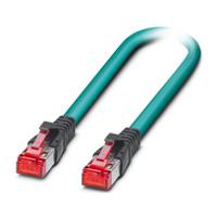 1413166 Phoenix ContactNBC, 20m Cat6a, Blue RJ45 to Male RJ45 Male, S/FTP Shielded, Terminated Polyurethane Sheath