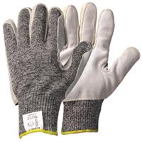 mastertopt07 Rostaing MASTERTOPT Grey High Performance Polyethylene, Polyamide Cut Resistant Gloves, Size 7, Leather Coating