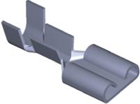 41274-1 TE Connectivity FASTON .250 Uninsulated Female Spade Connector, Receptacle, 6.35 x 0.81mm Tab Size, 0.8mm² to 2mm²