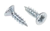 144-3499 RS PRO Pozidriv Countersunk Steel Wood Screw, Bright Zinc Plated, No. 6 Thread, 1/2in Length
