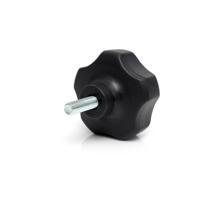 284-5548 RS PRO Black Thermoplastic Multiple Lobes Clamping Knob, M8 x 40, Threaded Mount