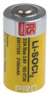 183-5720 RS PRO Lithium Thionyl Chloride 3.6V, 2/3 A 2/3 A Battery