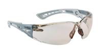 rushpcsp Bolle Safety RUSH+ Anti-Mist Safety Glasses, Brown PC Lens