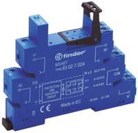93020240 Finder 93 250V ac DIN Rail Relay Socket, for use with 41 Series