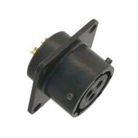 pt02e-12-3s Amphenol Socapex, PT, Copper Alloy 3 Way Panel Mount MIL Spec Circular Connector ReceptacleGreen, Socket Contacts,Shell