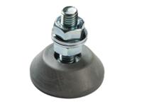10405 Serious 10mm 46mm Dia. Vulcanised Rubber Levelling Adjustable Foot, 40kg Static Load Capacity