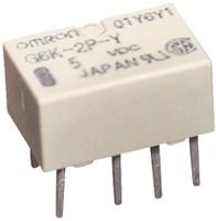 g6ku-2p-y-dc3 Omron PCB Mount Latching Signal Relay, 3V dc Coil, 1A Switching Current, DPDT