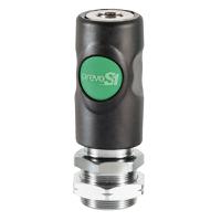 esi-072103 PREVOST Composite Body Male Safety Quick Connect Coupling For Bulkhead, G 1/2 Male Threaded