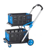 259-5115 RS PRO Foldable Folding Trolley Plastic Platform Trolley, 1000 x 600 x 1070mm, 70kg Load