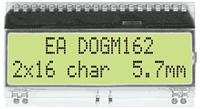 ea-dogm162e-a Display Visions EA DOGM162E-A Alphanumeric LCD Display, Yellow-Green on Black, 2 Rows by 16 Characters, Transmissive