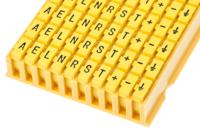 561-03994-wic3-aelnrst-earth HellermannTyton WIC3 Snap On Cable Markers, Yellow, Pre-printed "-; +; A; E; Earth; L; N; R; S; T", 4.3 → 5.3