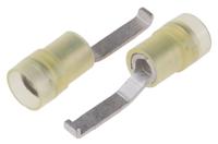 267-4085 RS PRO Hooked Insulated Crimp Blade Terminal 17.2mm Blade Length, 4mm² to 6mm², 12AWG to 10AWG, Yellow