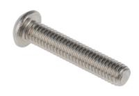 304-4738 RS PRO Stainless Steel Hex Socket Button Screw, ISO 7380, M6 x 30mm