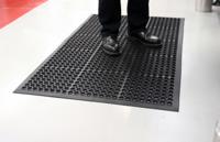 762-1522 RS PRO Rampmat Rubber Anti-Fatigue Mat, 900mm x 1500mm x 12mm