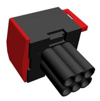 1-967241-1 TE Connectivity, Junior Power Timer Automotive Connector Socket Black Plug-In 6 Way