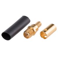r125238000 Radiall Straight 50Ω Cable Mount SMA Connector, Crimp Termination RG142, RG223, RG400