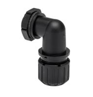 asf13pg990-awb13 Adaptaflex 90° Elbow, Conduit Fitting, 13mm Nominal Size, PG9, Nylon 66, Black IP66, IP67, IP68, IP69K rating