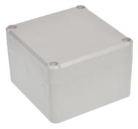 186-2270 RS PRO Grey ABS Enclosure, IP67, IK09, Grey Lid, 81.95 x 79.95 x 55mm
