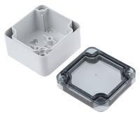 13745501 Spelsberg TK PC Series Grey Polycarbonate Enclosure, IP66, Transparent Lid, 52 x 50 x 35mm