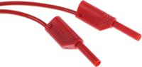 975698701 Hirschmann Test & Measurement 2 mm Connector Test Lead, 10A, 1000V ac/dc, Red, 2m Lead Length