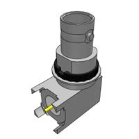 bnc7t-j-p-hn-ra-bh1 Samtec BNC7T Series, Plug PCB Mount BNC Connector, 75Ω, Through Hole Termination, Right Angle Body