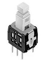 spph420100 Alps Alpine Push Button Switch, Latching, PCB, DPDT, 30V dc