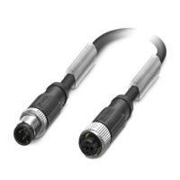 1500839 Phoenix Contact Male 3 way M12 to Female 3 way M12 Sensor Actuator Cable, 3 m