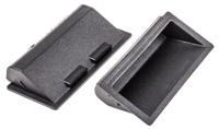 407-6865 Pinet Black Plastic Handle 40 mm Height, 16mm Width, 90mm Length