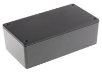 1591xxdbk Hammond 1591 Series Black Flame Retardant ABS Enclosure, IP54, Black Lid, 152 x 82 x 47mm
