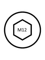 483-2564 RS PRO, Plain Brass Hex Nut, DIN 934, M12
