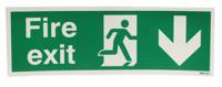 763-1910 Vinyl FIRE EXIT, Fire Exit, English, Exit Sign