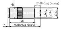 378-823-15 Mitutoyo Long Working Distance Lens, For Microscope