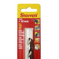 kbar100 Starrett KBAR Series HSS Twist Drill Bit, 10mm Diameter, 133 mm Overall