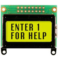 nhd-0208az-fl-gbw NEWHAVEN DISPLAY INTERNATIONAL NHD-0208AZ-FL-GBW Alphanumeric LCD Alphanumeric Display, Yellow-Green on Grey, 2 Rows by
