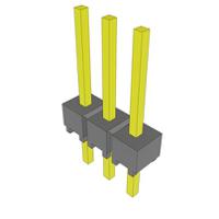 mtsw-103-08-t-s-295 Samtec MTSW Series Vertical Through Hole PCB Header, 3 Contact(s), 2.54 mm Pitch, 1 Row, Unshrouded
