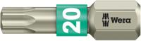 05071034001 Wera Torx Screwdriver Bit, TX 20 Tip, 25 mm Overall