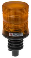907-6003 RS PRO Amber Flashing Beacon, 10 → 100 V dc, Flexi DIN Mount, LED Bulb, IP56